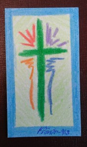Rainbow Cross by Karen Simpson