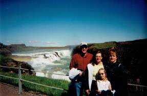 The Simpson Family at Gullfoss (Golden Falls), Iceland, 2004